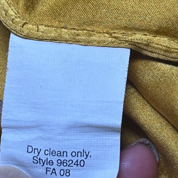 J. Crew Eliza Halter Peasant Top Button Down Front 100% Sllk Mustard Yellow W 2 - Picture 12 of 12